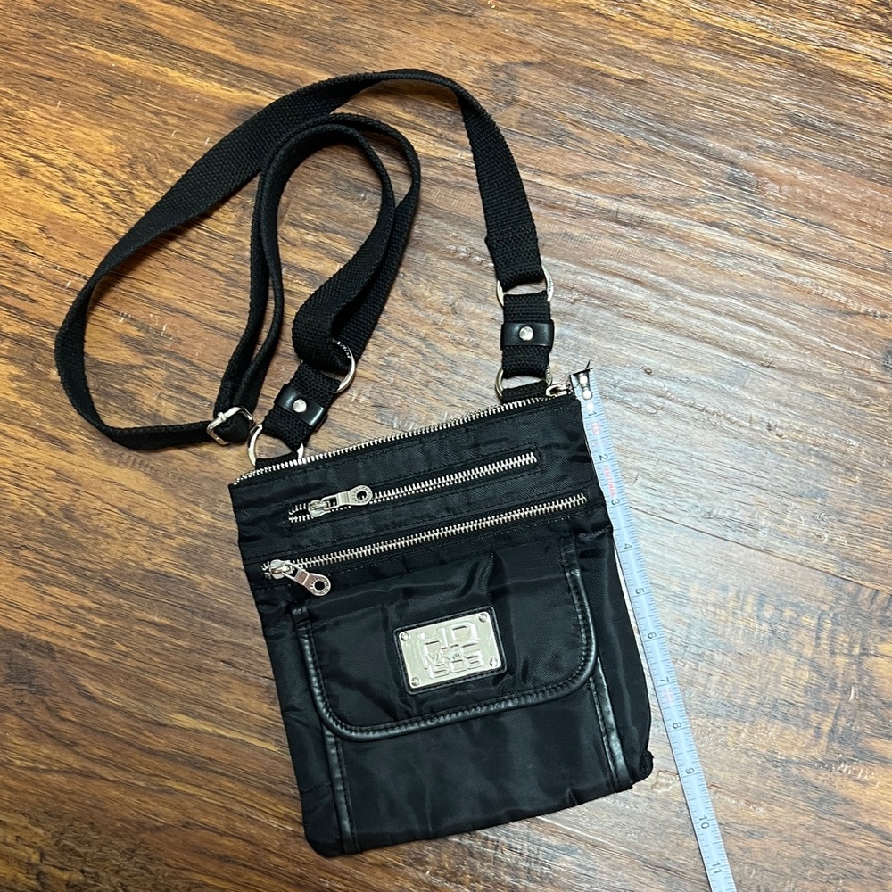 Harley-Davidson Black Canvas Crossbody Bag